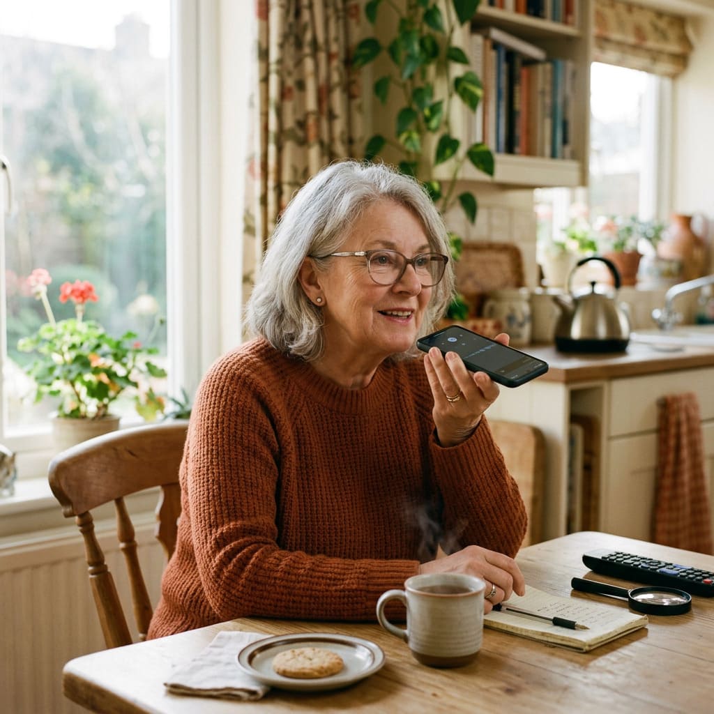 Explore how seniors can use AI to stay connected with family through everyday tools like voice-to-text and photo organization.